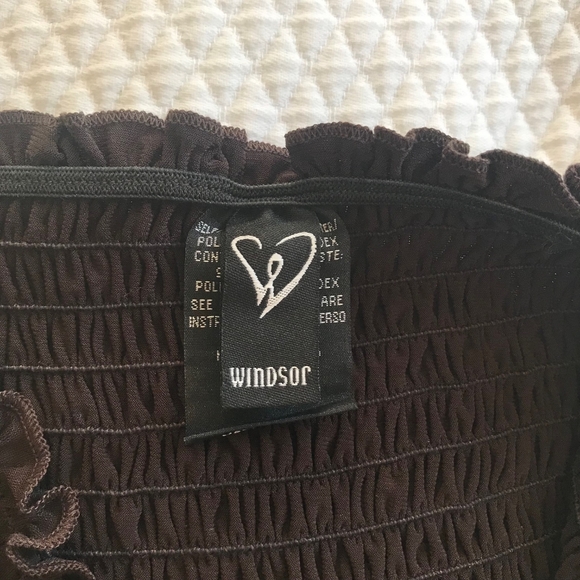 Windsor Smocked Printed Strapless Fit & Flare Dress small - Picture 5 of 7